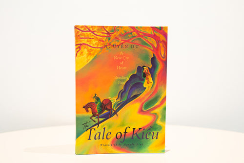 Book cover of 'The Tale of Kieu' with vibrant colors and artistic design.